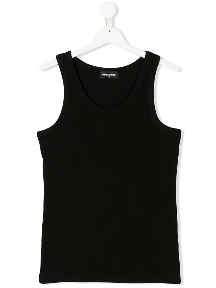 Dsquared2 Kids Ribbed Tank Top - Black