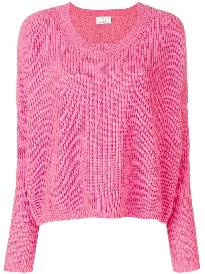 Allude Ribbed Knit Jumper - Pink