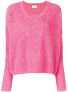 Allude Ribbed Knit Jumper - Pink