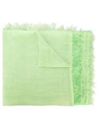 Ermanno Scervino Frayed Edge Scarf, Women's, Green, Cotton/polyamide/virgin Wool