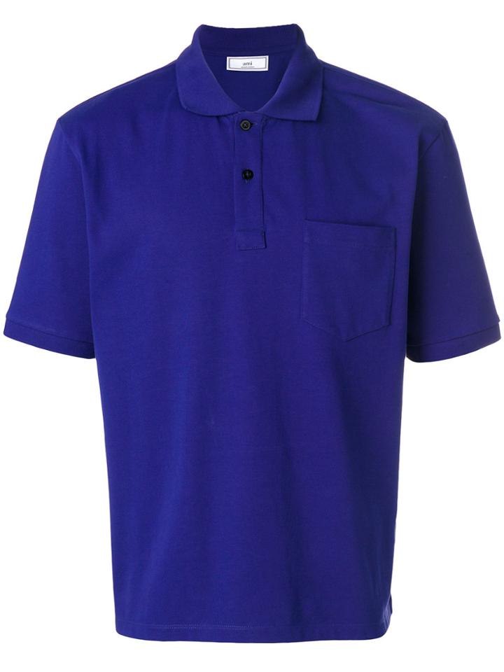 Ami Alexandre Mattiussi Oversized Polo Shirt - Blue