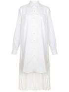 Comme Des Garçons Noir Kei Ninomiya Long-line Shirt - White