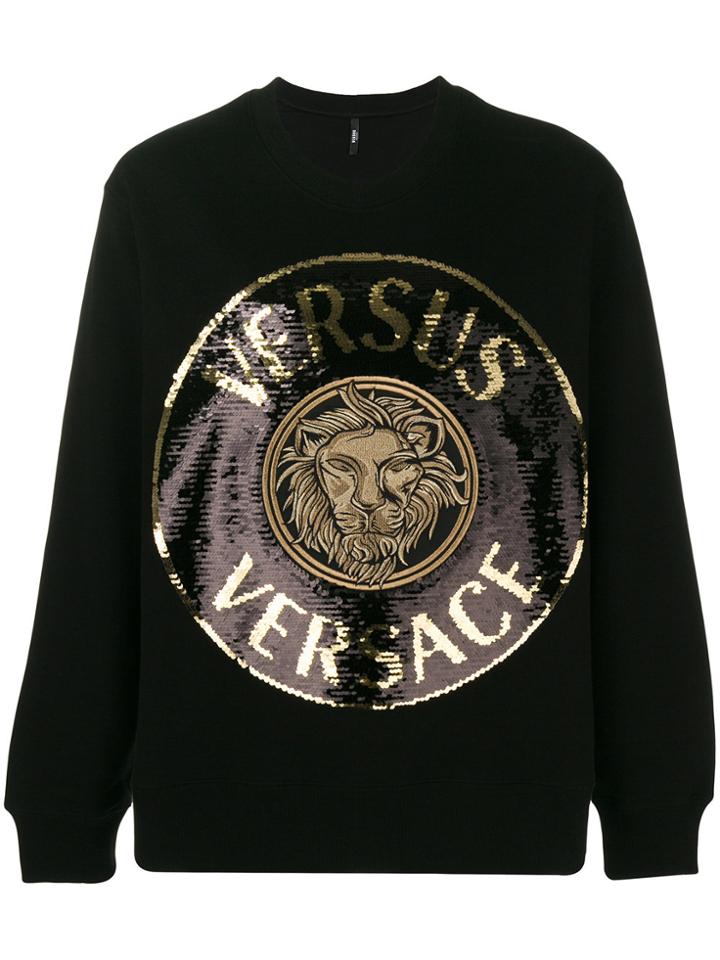 Versus Sequin Trim Sweatshirt - Black