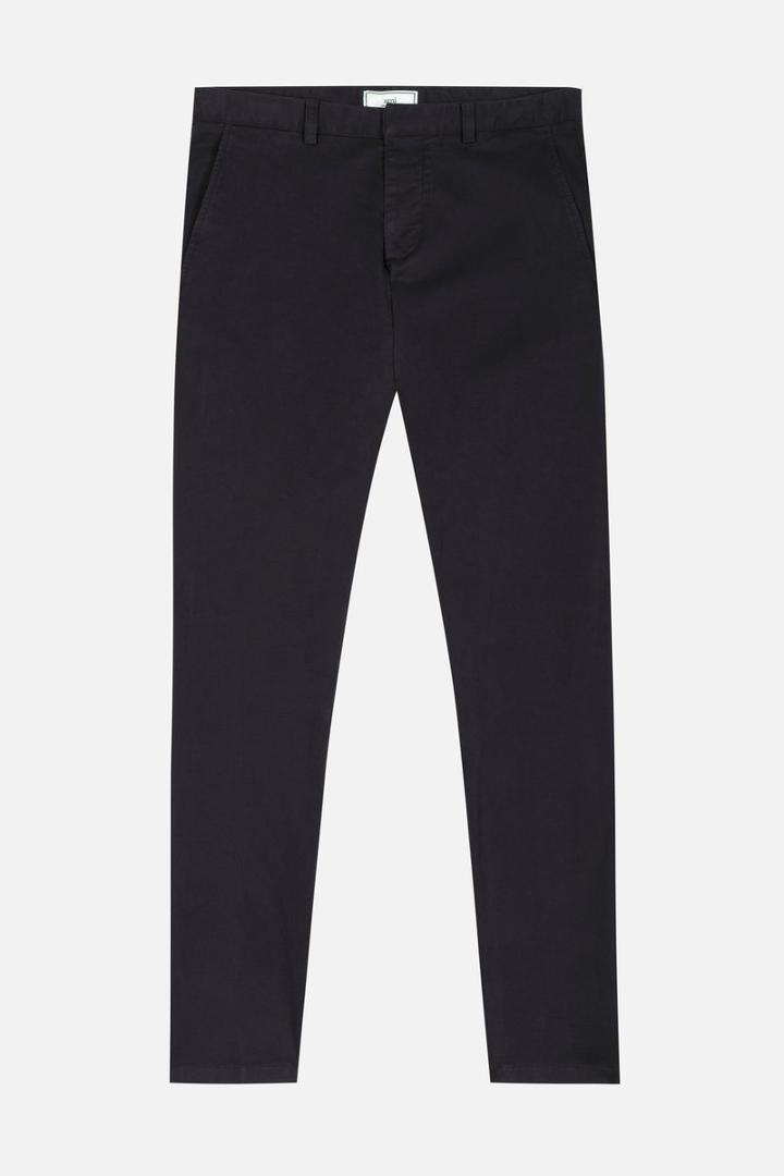 Ami Alexandre Mattiussi Chino Trousers, Men's, Size: Medium, Black, Cotton/spandex/elastane