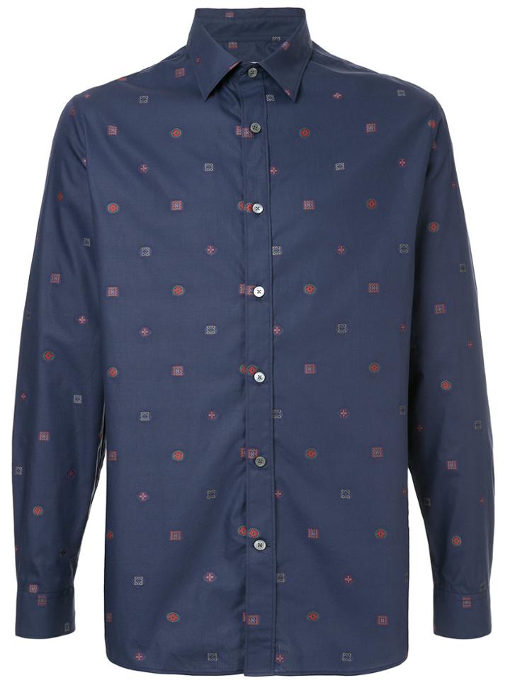 Gieves & Hawkes Printed Shirt - Blue