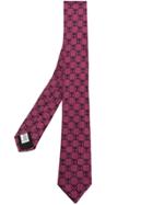 Moschino Jacquard Logo Tie - Pink & Purple