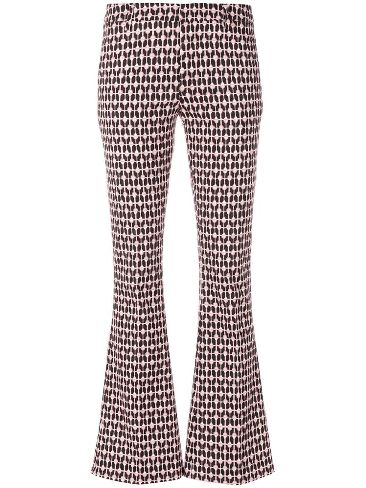 Dondup Printed Flared Trousers - Black