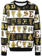 Versace Alphabet Print Sweatshirt - Black