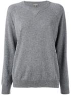 N.peal - Knitted Long Sleeve Sweatshirt - Women - Cashmere - M, Women's, Grey, Cashmere
