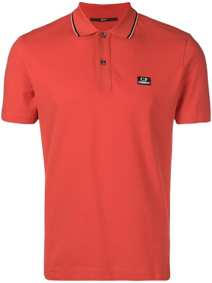 Cp Company Embroidered Logo Polo Shirt