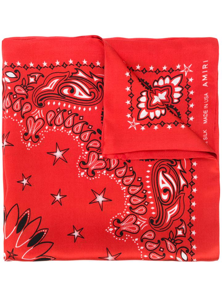 Amiri Printed Badana Scarf - Red