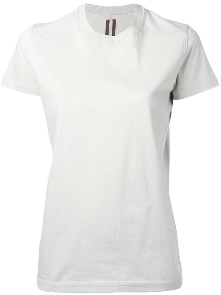 Rick Owens Drkshdw Crew Neck T-shirt, Women's, Size: Large, Grey, Cotton