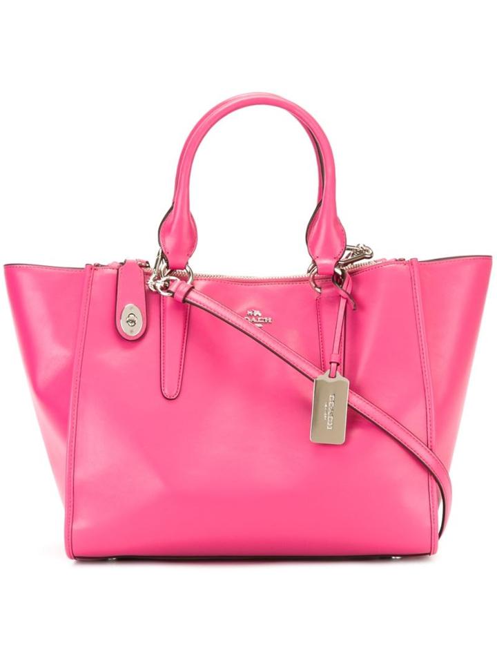 Coach Shopper Tote, Women's, Pink/purple, Calf Leather