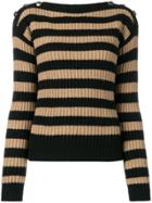 Max Mara Striped Sweater - Black