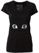 Philipp Plein 'kitten Eyes' T-shirt, Women's, Size: Medium, Black, Cotton