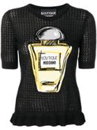 Boutique Moschino Perfume Bottle Knitted Top - Black