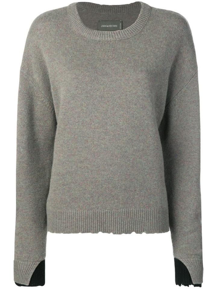 Zadig & Voltaire Gaby Layered Cuff Pullover - Green