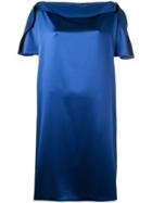 Gianluca Capannolo Satin Shift Dress - Blue