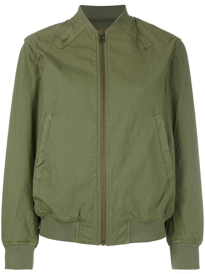 Mr & Mrs Italy Zipped Bomber Jacket, Women's, Size: Xs, Green, Cotton