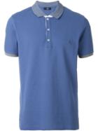 Fay Embroidered Logo Polo Shirt, Men's, Size: M, Blue, Cotton/spandex/elastane
