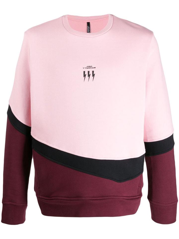 Neil Barrett Lightning Bolt Sweatshirt - Pink