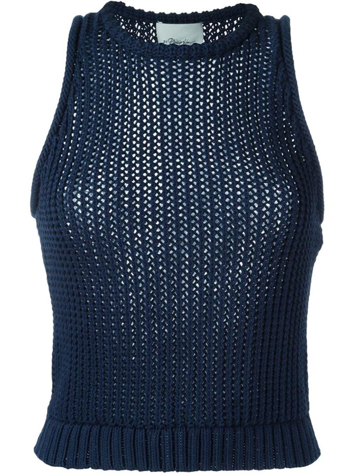 3.1 Phillip Lim Chunky Knit Tank Top - Blue