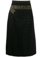 Comme Des Garçons Pre-owned 2000's Embossed Squared Belted Skirt -