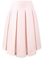 Hache Patterned Pleated Skirt - Blue