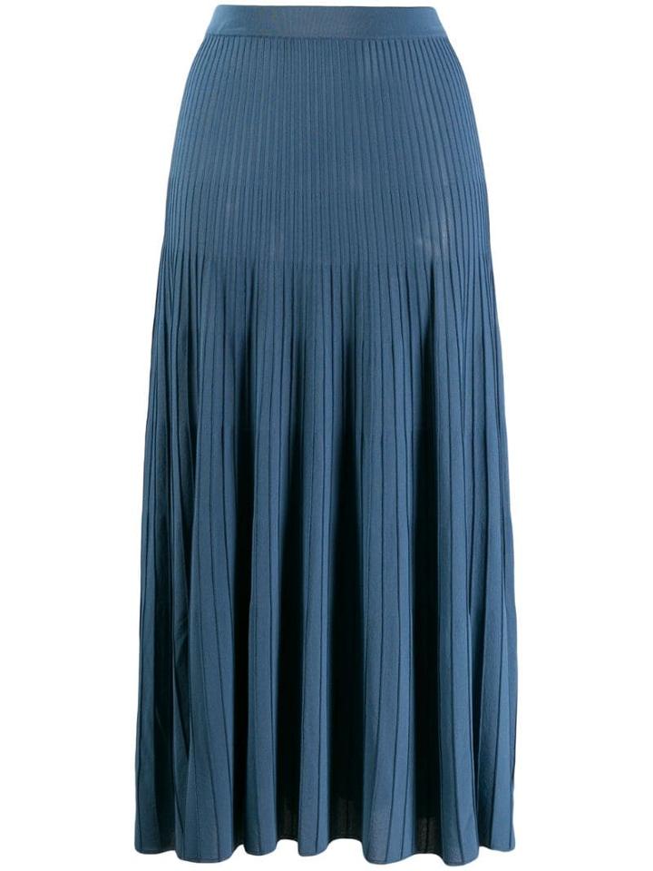 Mrz Gonna Plissé Midi Skirt - Blue