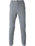 Closed Cuffed Trousers, Men's, Size: 32, Grey, Cotton/linen/flax/nylon/spandex/elastane