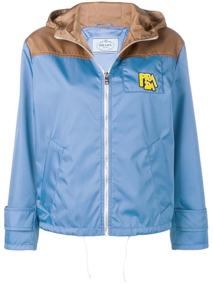 Prada Cropped Raincoat - Blue