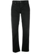 Current/elliott The Crossover Cropped Jeans, Women's, Size: 27, Black, Cotton/spandex/elastane