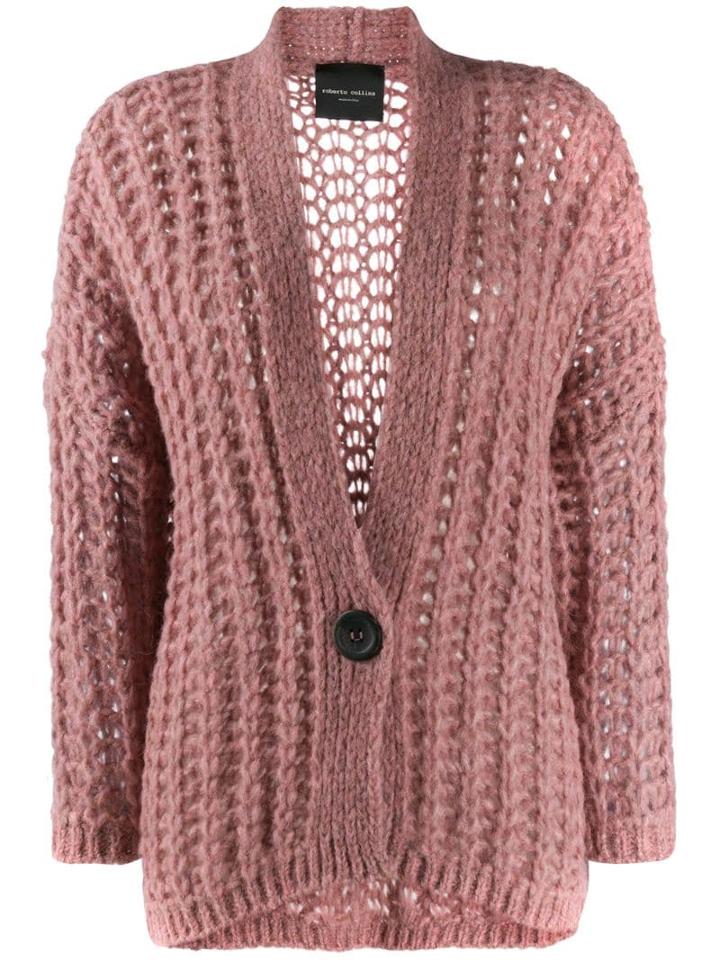 Roberto Collina Oversized Knit Cardigan - Pink