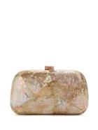 Serpui Cracked Panel Clutch Purse - Pink