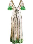 Temperley London Sycamore Sequinned Gown - Neutrals