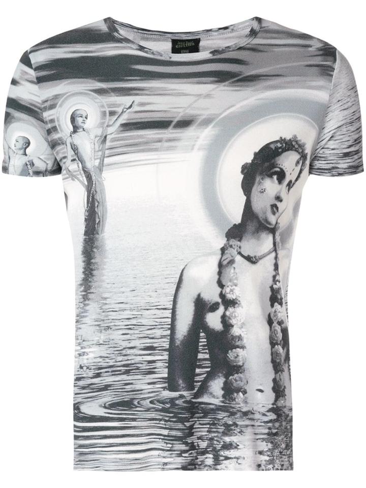 Jean Paul Gaultier Vintage Religious Figure Print T-shirt - Grey