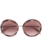 Alexander Mcqueen Eyewear Round Frame Sunglasses - Pink
