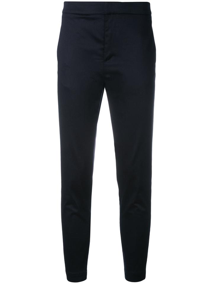 Eleventy Cropped Trousers - Blue