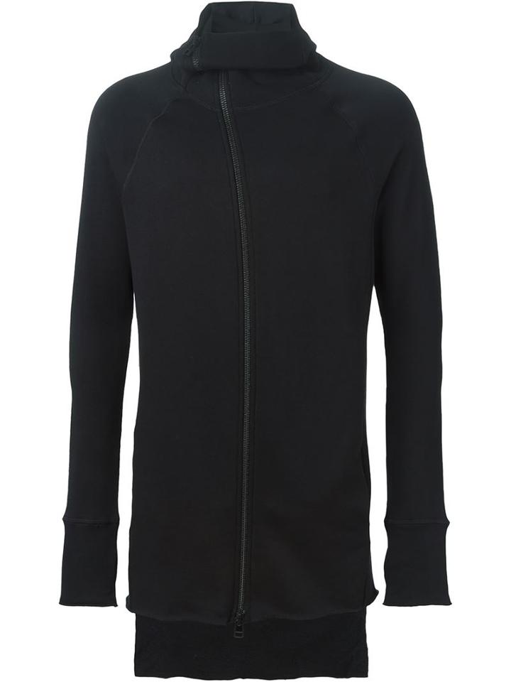 Barbara I Gongini High-low Hem Zipped Hooded Jacket