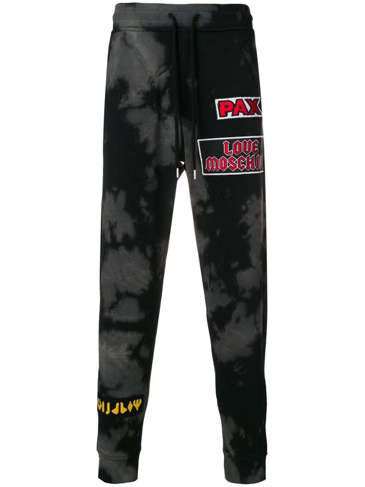 Love Moschino Patch Relaxed Trousers - Black