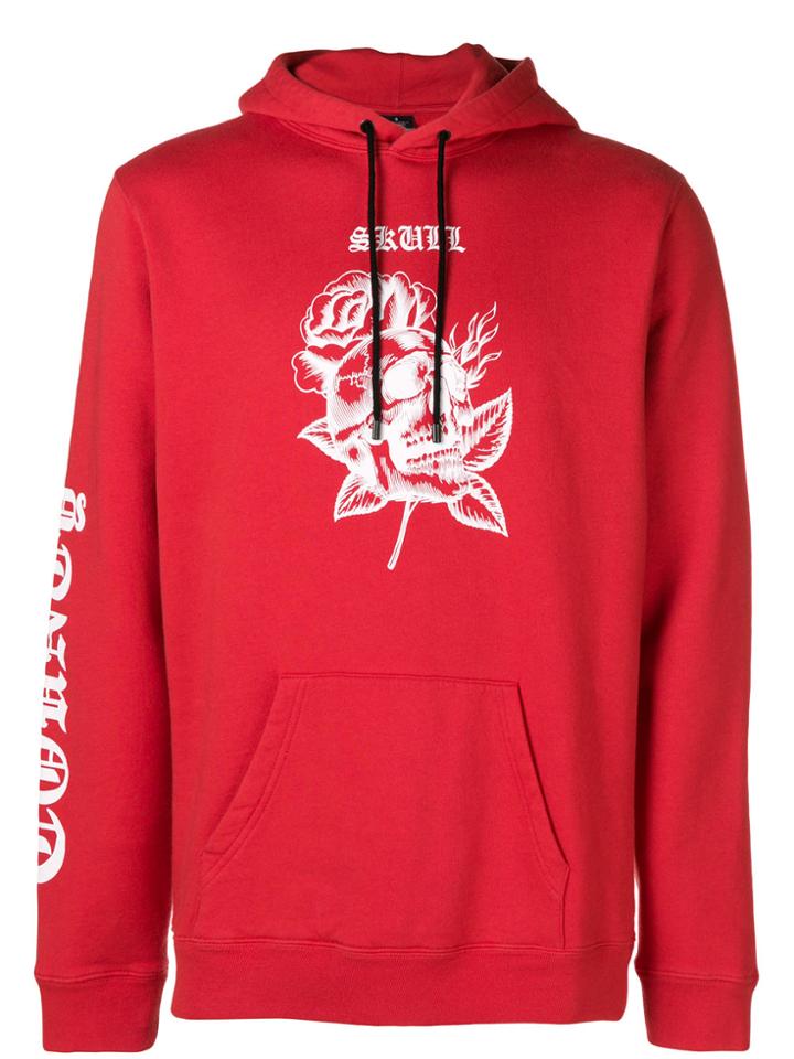 Marcelo Burlon County Of Milan Skull Tattoo Hoodie - Red