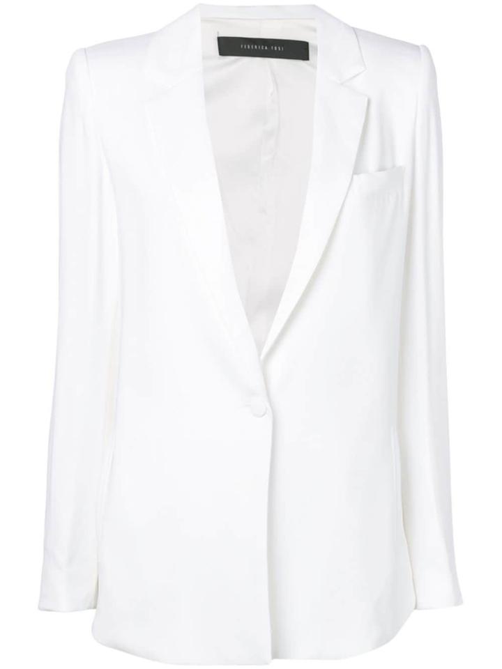 Federica Tosi Single Breasted Blazer - White
