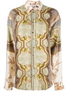 Pierre-louis Mascia Tapestry Print Boxy Fit Blouse - Neutrals