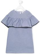Douuod Kids Striped Ruffled Dress, Girl's, Size: 12 Yrs, Blue
