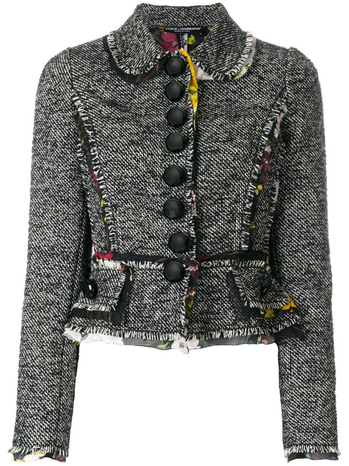 Dolce & Gabbana Giacca Fantasia Jacket - Black