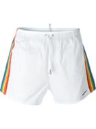 Dsquared2 Beachwear Short Swim Trunks, Men's, Size: 48, White, Polyester