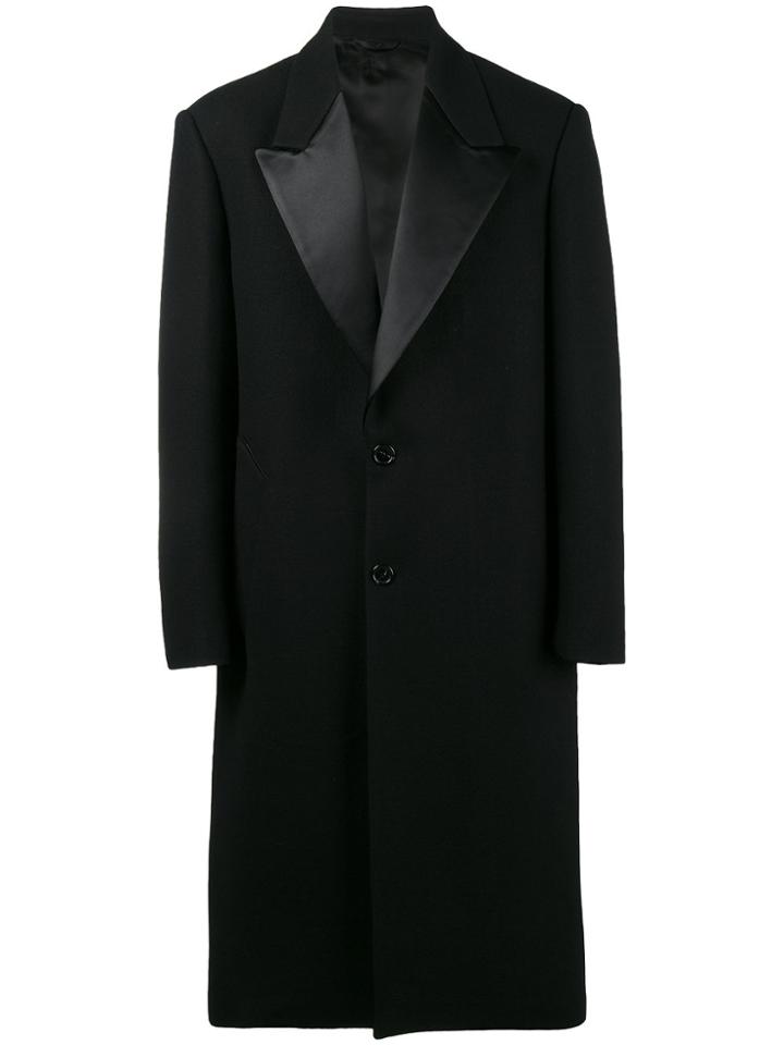 Raf Simons Pointed Lapel Tailored Coat - Black