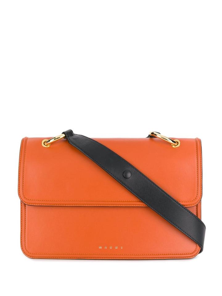 Marni Accordion Side Satchel - Orange