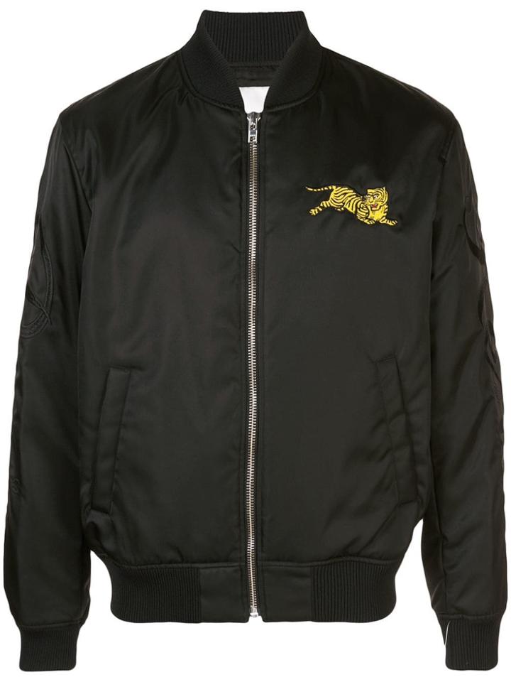 Kenzo Embroidered Bomber Jacket - Black