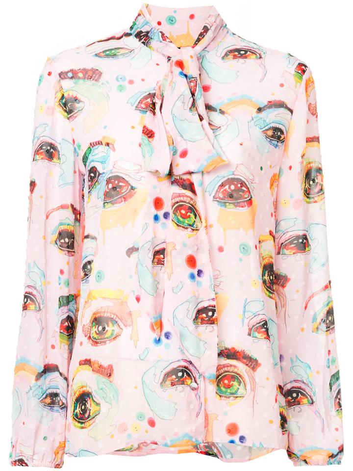 Romance Was Born Eyeconic Blouse - Pink & Purple
